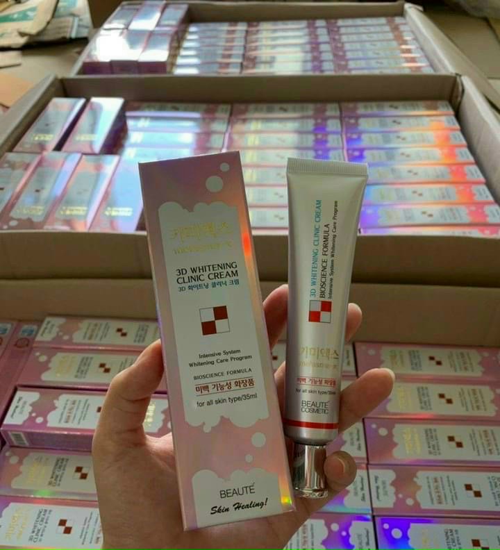 full tuýt 35ml [chính hãng 100%] Kem Hỗ Trợ Làm Trắng Da Giảm Nám Tàn Nhang Melasma-x 3D WHITENING CLINIC CREAM