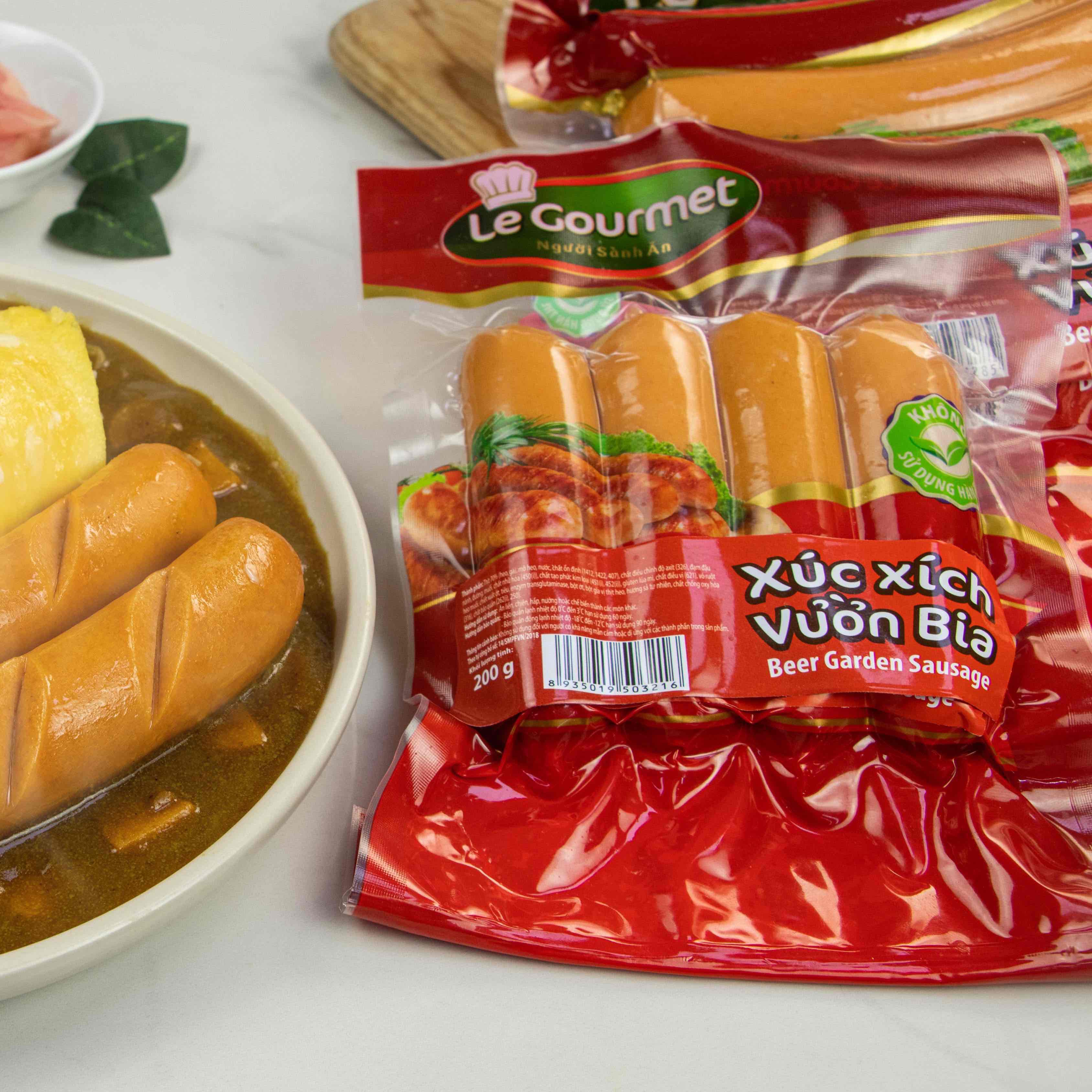 Xúc xích vườn bia le gourmet 200g