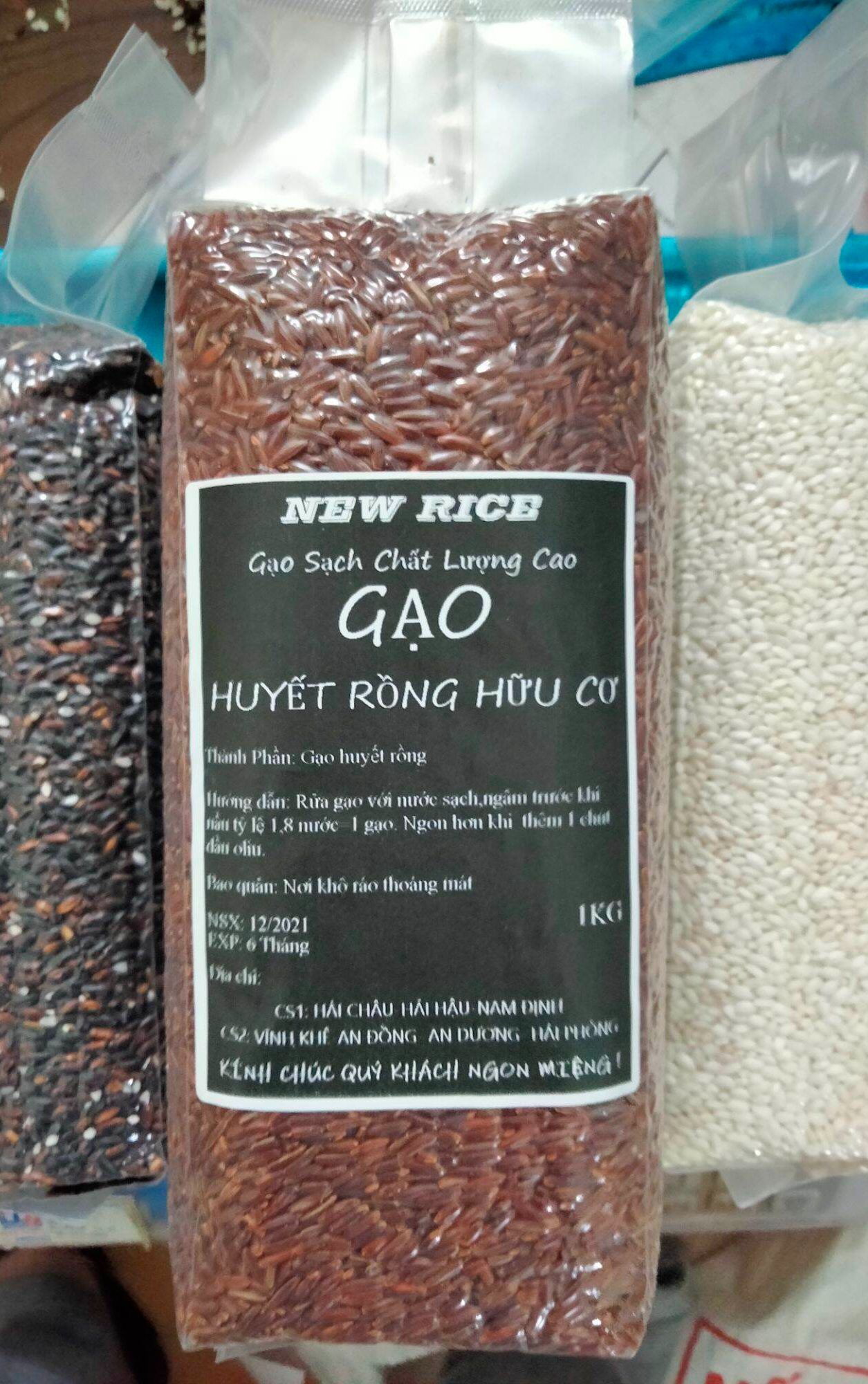 Gạo huyết rồng hưu cơ (Thơm ngon dẻo)