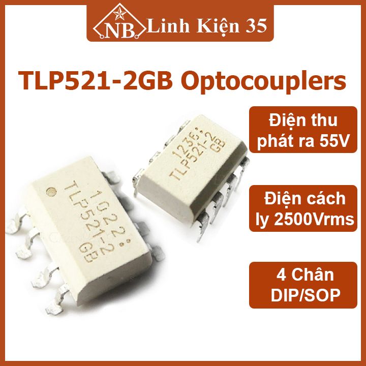 Ic tlp521-2gb optocouplers 8 chân sop8/dip8