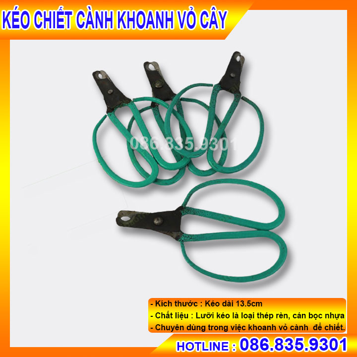 Dụng cụ làm vườn kéo chiết cành khoanh vỏ cây, chuyên dùng để khoanh vỏ chiết ghép cành cây