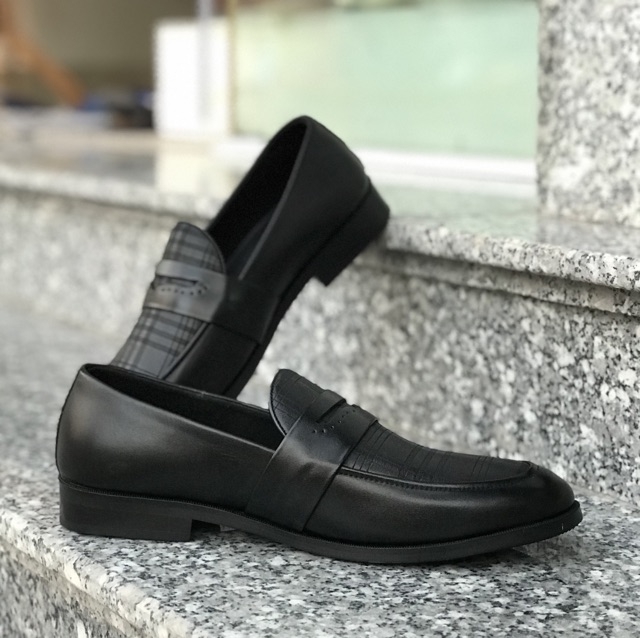 [Da thật-Bh 2 năm] Giày lười nam chất da bò mềm mẫu giày lười dáng công sở đế cao su mềm