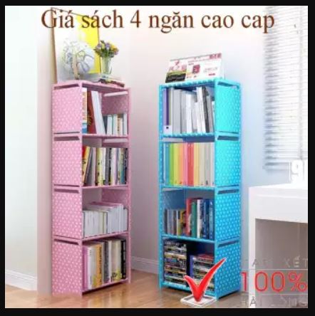 Kệ sách 5 tầng 4 ngăn lắp ráp giá rẻ ,giá đựng sách, để đồ đa năng lắp ghép, kệ để sách nhiều ngăn chắc chắn, kệ để đồ trang trí, kệ sách lắp ghép thông minh 4 tầng.
