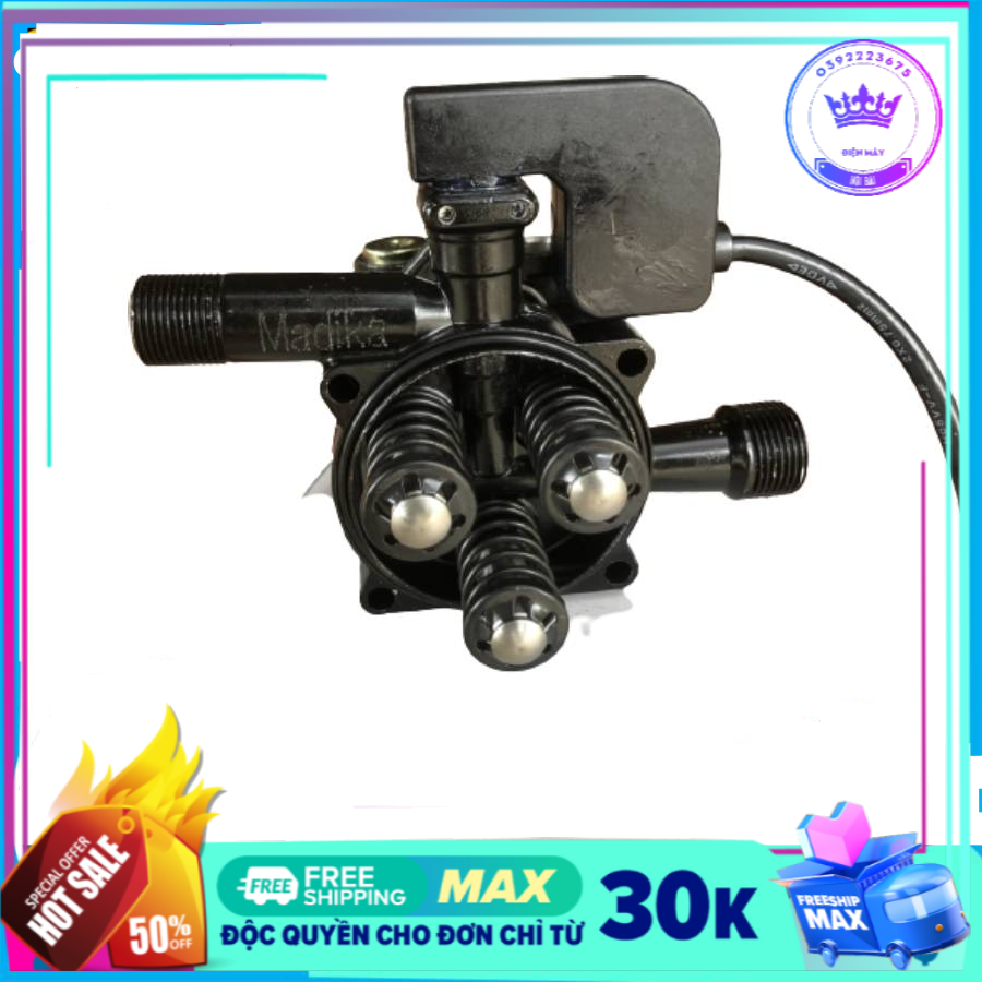 Đầu Bơm Máy Rửa xe mini - Bưởng lắp máy rửa xe loại tốt có kèm rơle điện 220V - Bảo hành 6 tháng