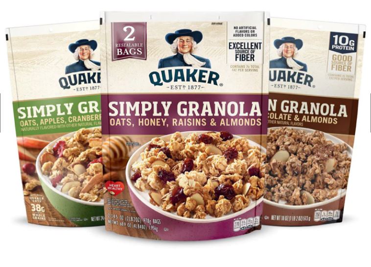  Date 04 27  Yến mạch Simply Granola Quaker 978g  - Ngũ cốc yến mạch ăn liền mật ong hạnh nhân 978g 