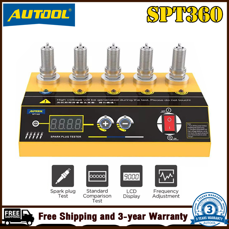 AUTOOL SPT360 Car Spark Plug Tester 110V 220V Five Hole Spark Plug