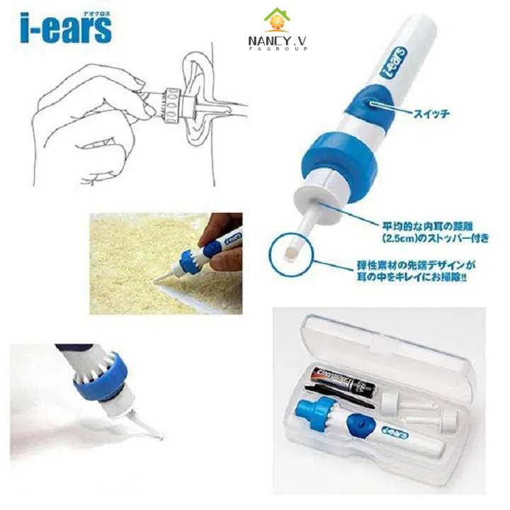 Máy Hút Ráy Tai Nhật Bản ❤️Freeship❤️ dụng cụ lấy ráy tai cao cấp, bộ máy hút ráy tai chuyên dụng mini