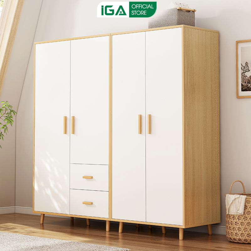 Tủ quần áo gỗ MDF Dongwha cao cấp phong cách Nordic hiện đại - GP129