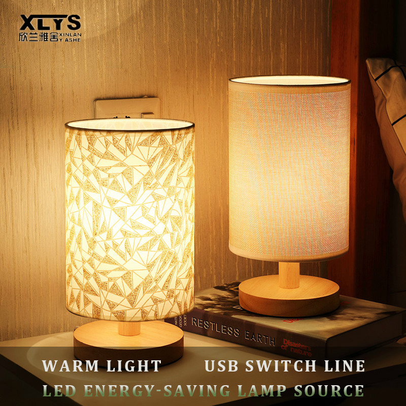 XINLANYASHE [Miễn Phí Vận Chuyển]Đèn LED, đèn bàn, đèn phòng ngủ, đèn phòng ngủ, đèn ngủ, đèn đọc sách đèn đầu giường phòng ngủ đèn