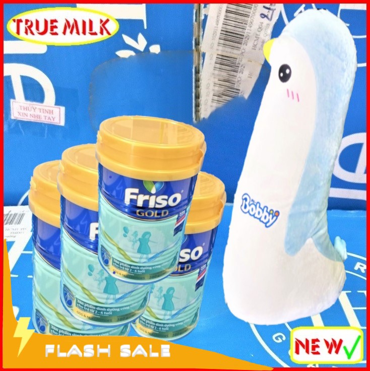 [Mẫu mới] Combo x4 lon Friso Gold 4 380g (Tặng gối ôm chim biển cực đẹp) - sua bot friso - sua cho b