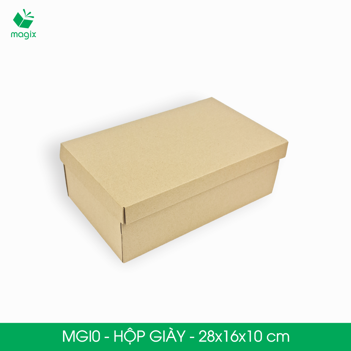 MGI0 - 28x16x10 cm - 10 hộp carton đựng giày, hộp đóng hàng, hộp nắp gài | Magix Packaging