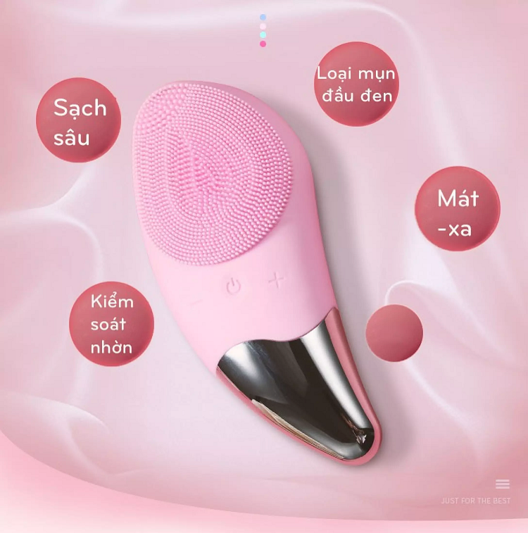 Máy Rửa Mặt -Máy massage SONIC CLEANSER rửa mặt cầm tay Silicon - Tẩy Tế Bào Chết-máy mát xa mặt ion, máy rửa mặt và massage, máy massage mặt, máy massage mặt mini，Làm Sạch Sâu