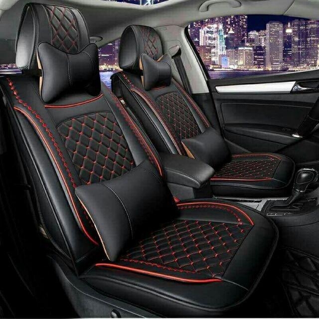 Bộ Áo Ghế Trước Sau Ô Tô Chất Liệu Da Cao Cấp - Tặng Kèm 2 Gối Đầu 2 Gối Lưng