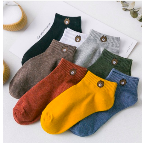 TẤT GẤU - Set? 10 đôi - Set 5 đôi tất hình gấu- Tất vớ nam nữ gấu cotton chống thấm, chống thối chân
