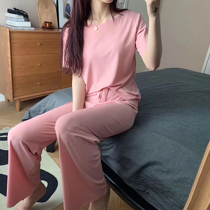 Đồ bộ mặc nhà chất thun tăm gân tăm cao cấp