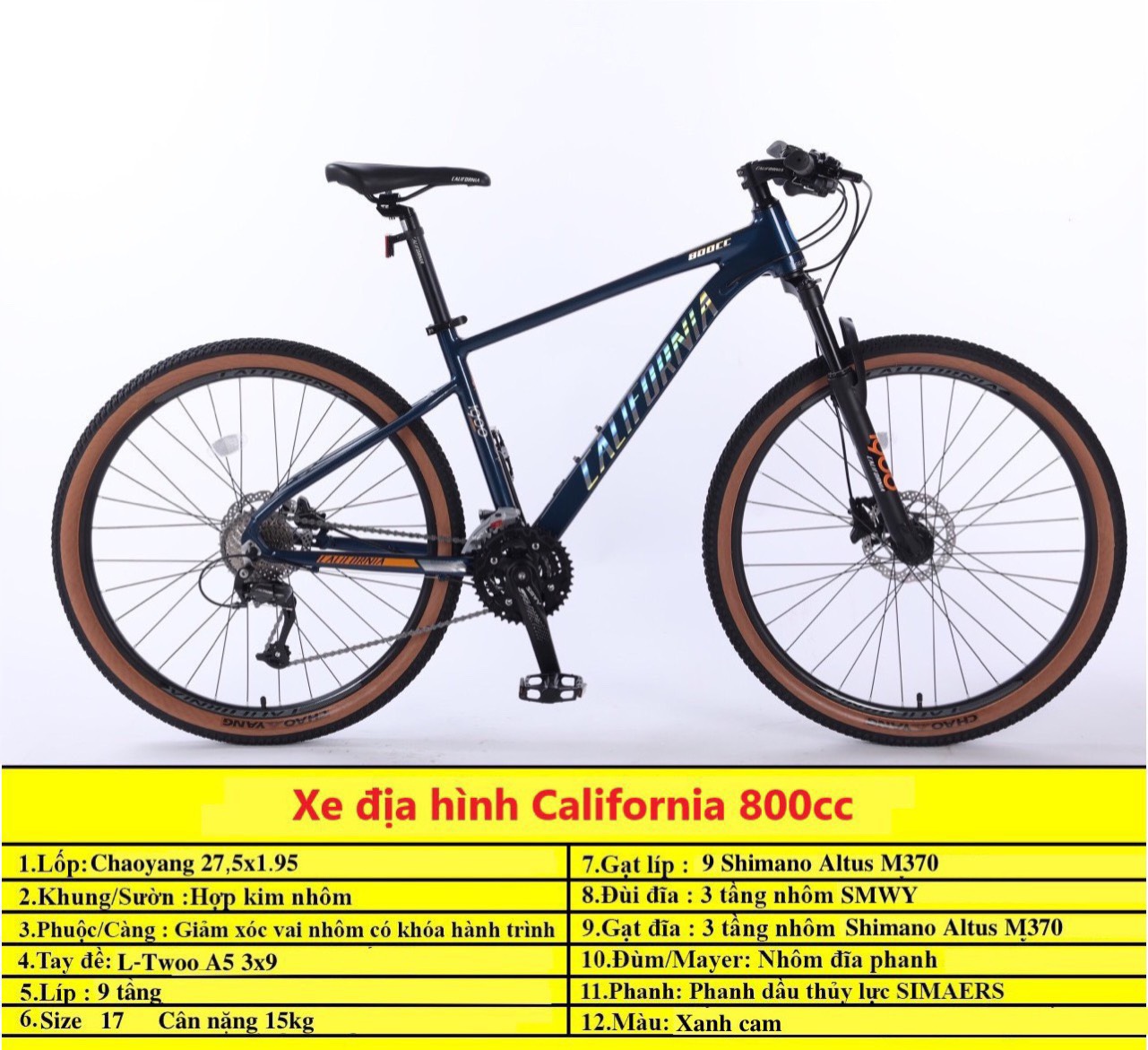 Xe đạp địa hình california - 800cc - xe đạp thể thao cao cấp