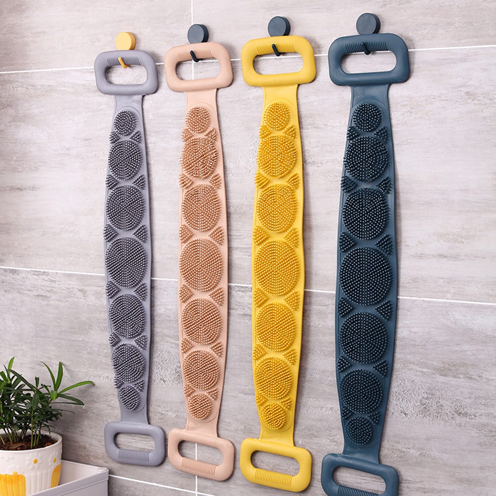 [HCM]Dây tắm chà lưng 2 mặt silicon cao cấp - Dây cọ lưng tạo bọt làm sạch tẩy tế bào chết - bông tắm kì lưng giúp thư giãn - Dùng được cho nam nữ