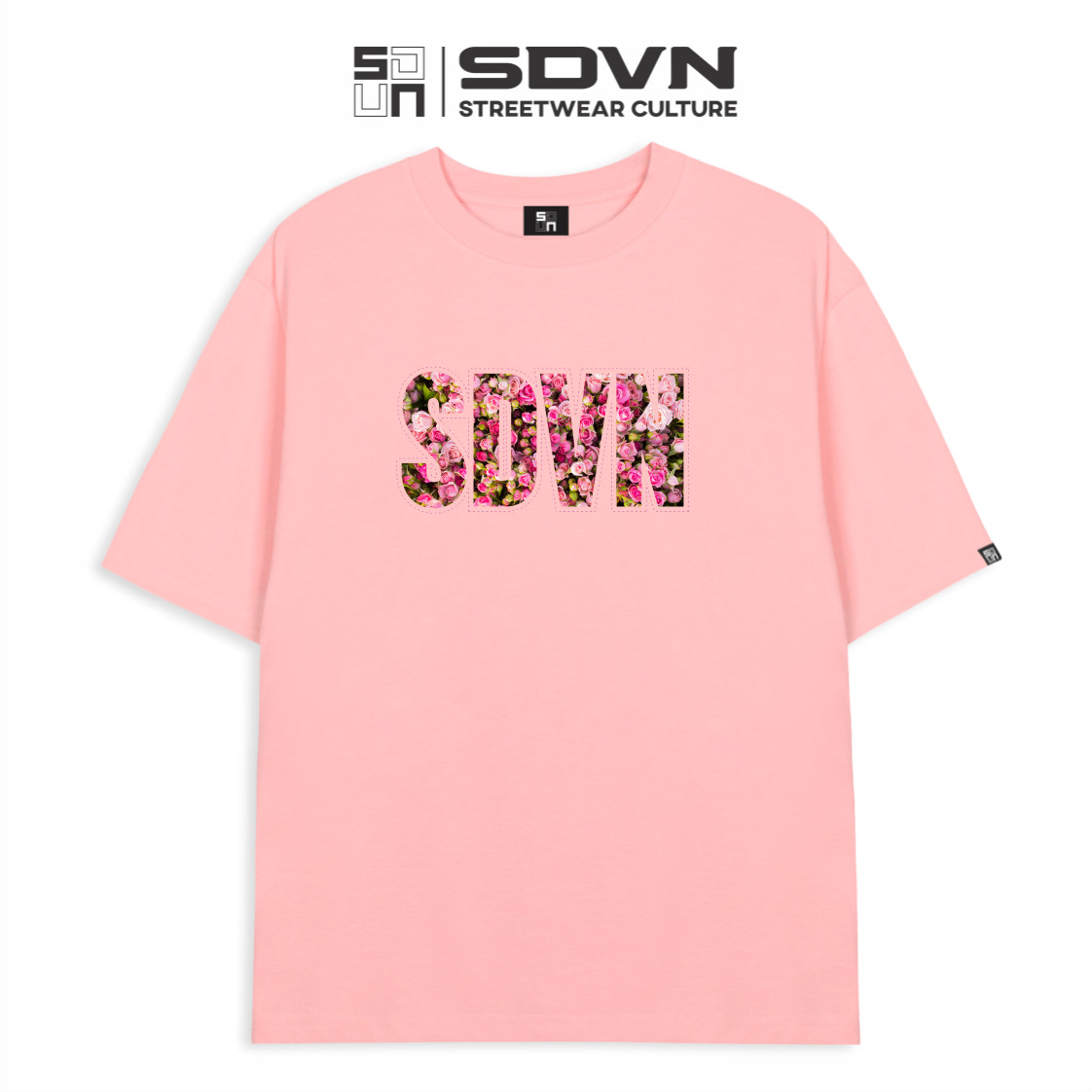 Áo Thun Unisex Form rộng - Brand Chính Hãng SDVN - ROSE
