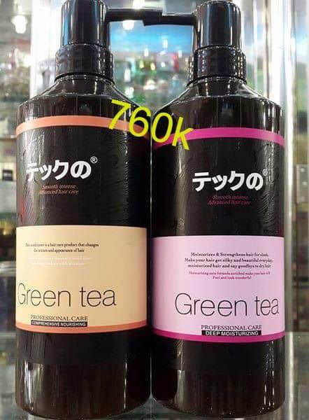 Cặp dầu gội xả siêu mượt trà xanh Nhật Green Tea 800ml