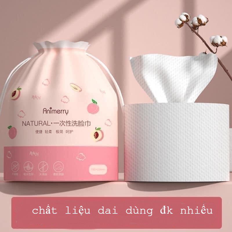 KHĂN LAU MẶT DÙNG 1 LẦN 100% BÔNG TỰ NHIÊN - CUỘN KHĂN GIẤY LAU MẶT ĐA NĂNG KHĂN KHÔ TẨY TRANG Animerry