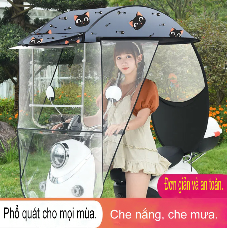 Trong kho ô dù che mưa xe máy dù che xe máy ，Chống nắng, chống mưa và chống gió trùm xe máy mái che mưa xe máy che nắng xe máy