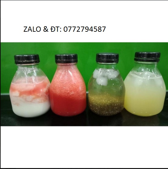 BÌNH THỦY TINH BẦU ĐỰNG NƯỚC ÉP TRÁI CÂY NẮP NHỰA 500ML