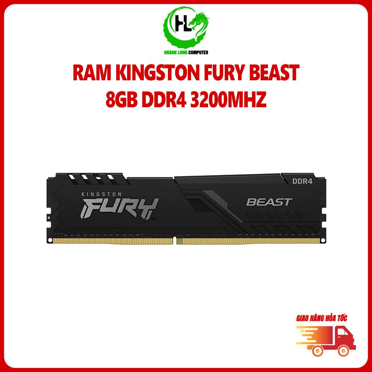 Ram desktop kingston fury beast 8gb ddr4 3200mhz bảo hành 36 tháng