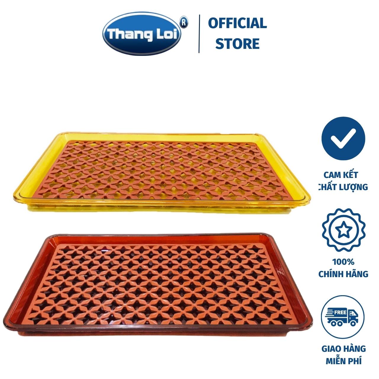 Khay nhựa khay up ly tách chữ nhật có vỉ sang trọng