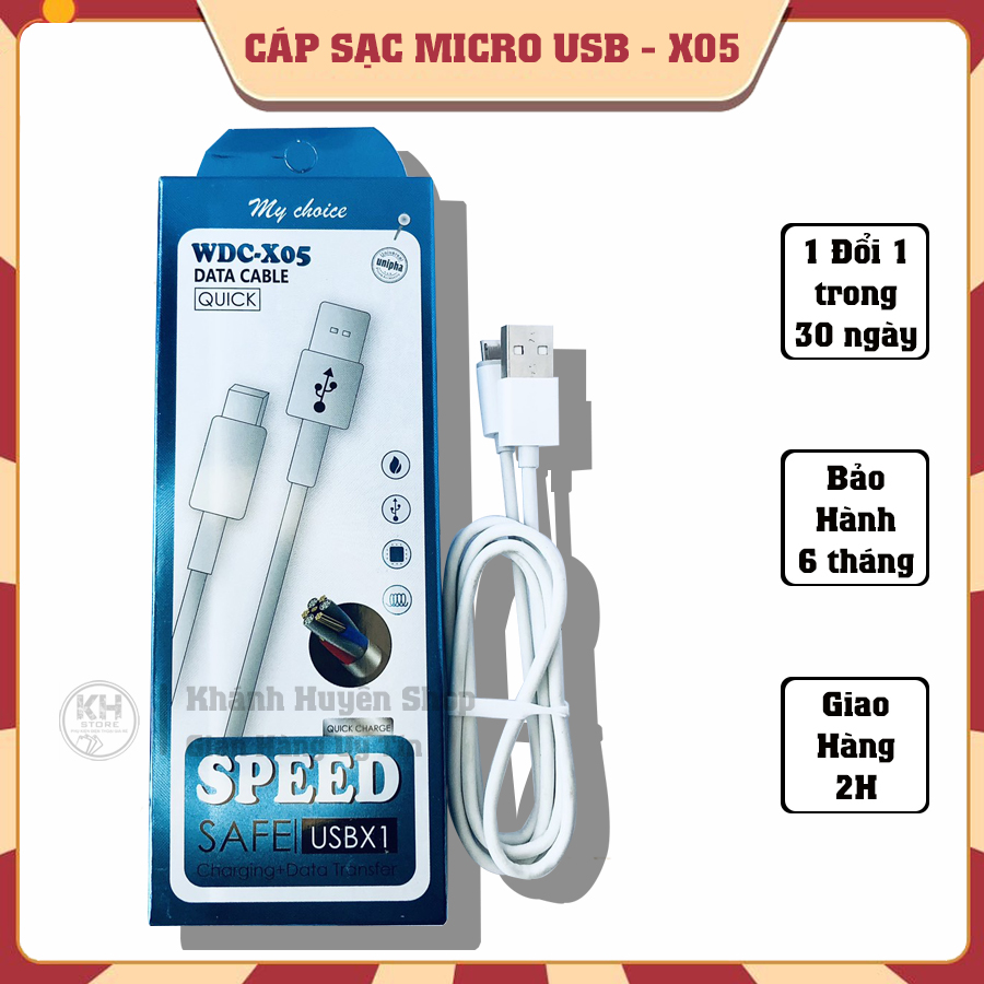 Cáp sạc micro usb - x05 chất lượng hàng đầu