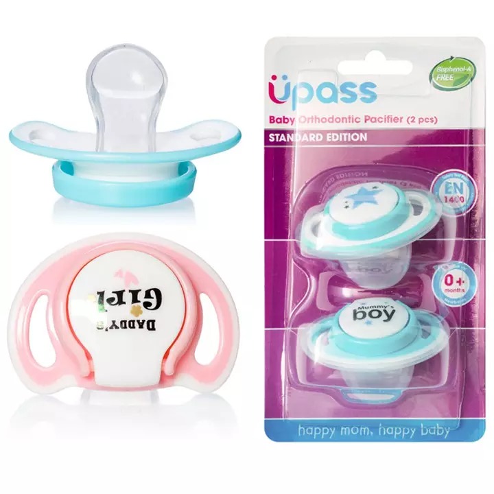 Bộ 2 ty ngậm/ ti giả chỉnh nha UPASS cho bé không BPA UP0284N