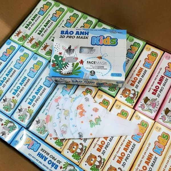 Hộp 50 chiếc khẩu trang 3D Mask trẻ em