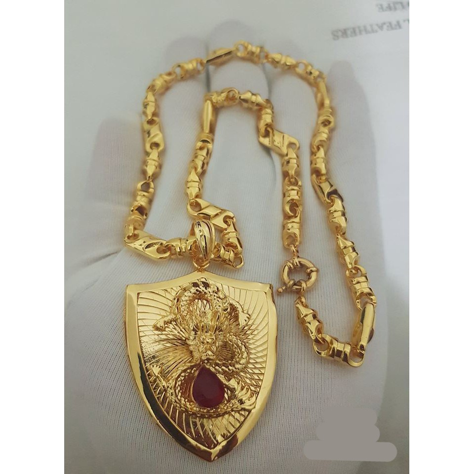 Dây chuyền mặt rồng mạ vàng 18K