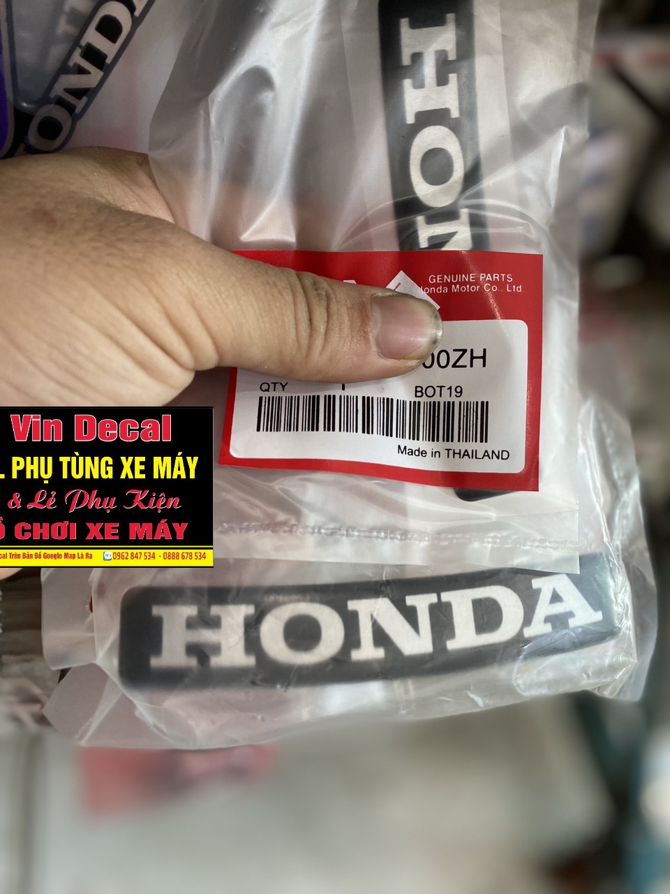 Tem chữ HONDA Chính Hãng tem mặt nạ