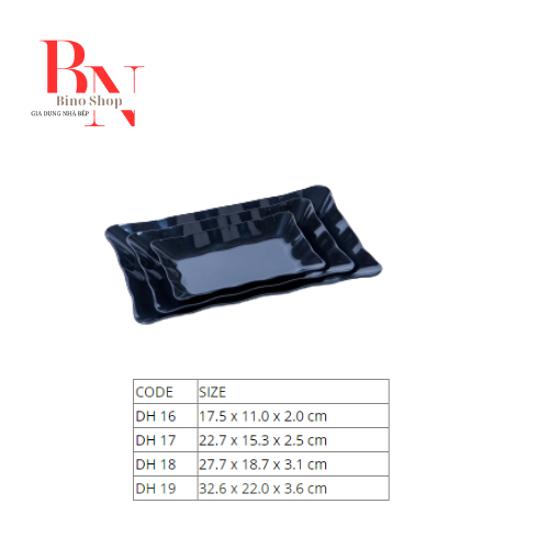 Dĩa Nhựa Melamine Cánh Hoa Màu Đen