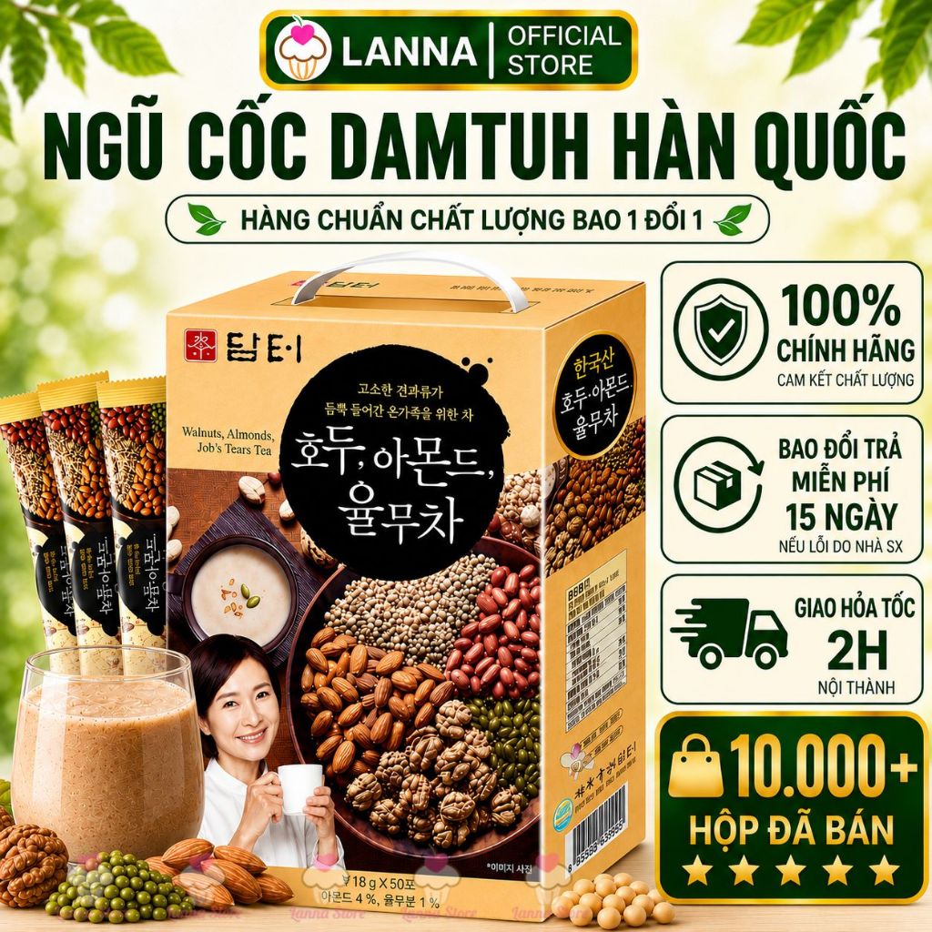Bột ngũ cốc dinh dưỡng Damtuh 5 Loại Hạt Granola Ăn Sáng - Hàn Quốc