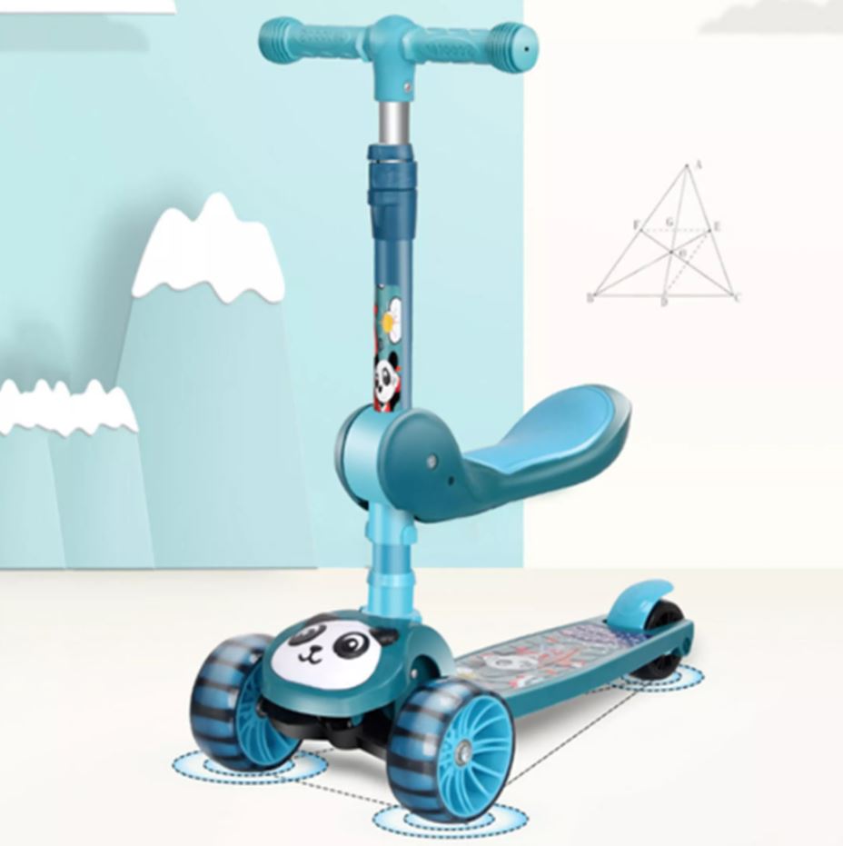 Xe Trượt Scooter - Xe Chòi Chân Có Nhạc Và Đèn 3in1.Bánh Phát Sáng Cho Bé Từ 2 - 8 Tuổi Tải Trọng Lên Đến 100kg, Đồ Chơi Hoạt Động Ngoài Trời Cho Bé.