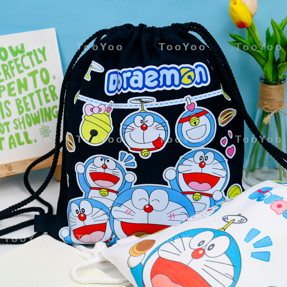 Balo dây rút Doraemon vải canvas dễ thương cute TooYoo BK00846