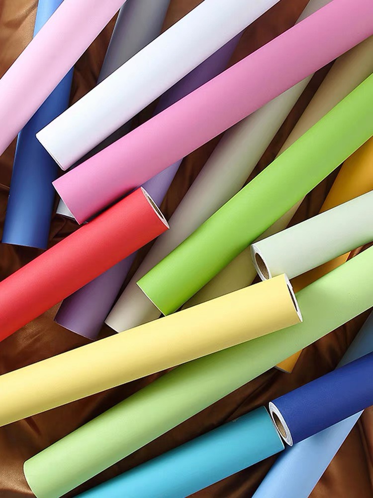 5 Mét Giấy Dán Tường, Khổ 45CM Rộng Decal PVC Trang Trí ( có keo ) - MÀU PASTEL MÀU TRƠN