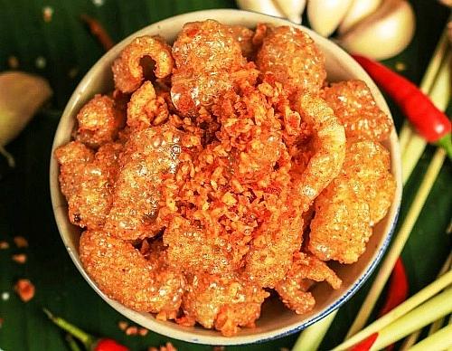 Da heo chiên giòn nước mắm tỏi ớt