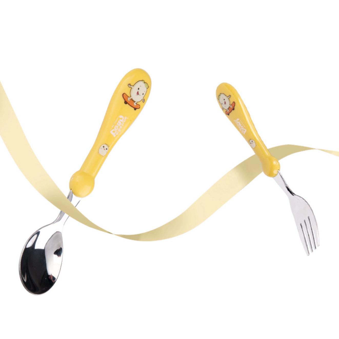 Bộ thìa nĩa inox cho bé Little Bean
