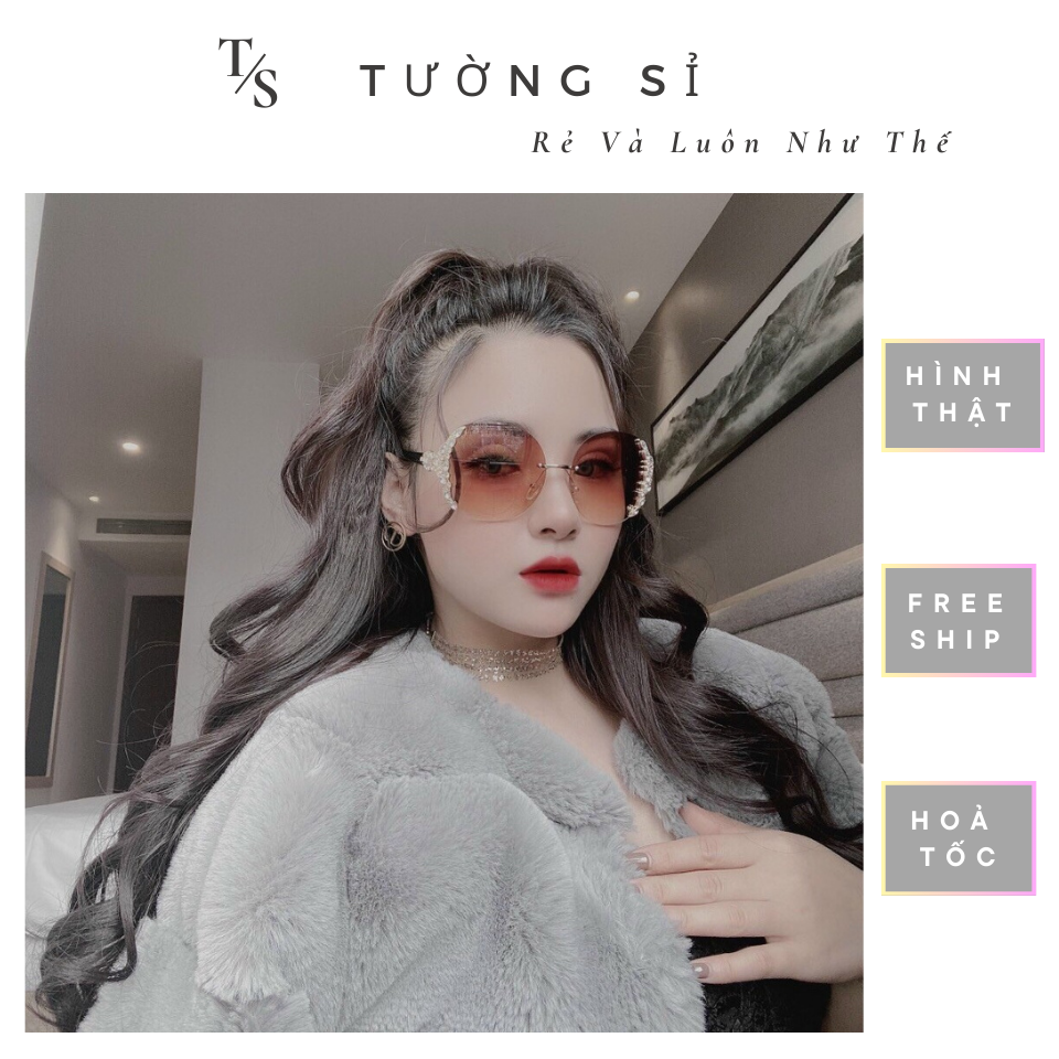 [FREESHIP] K86 Kính Mát Nữ Ốc Đính Đá Xoàn Siêu Sang Chảnh