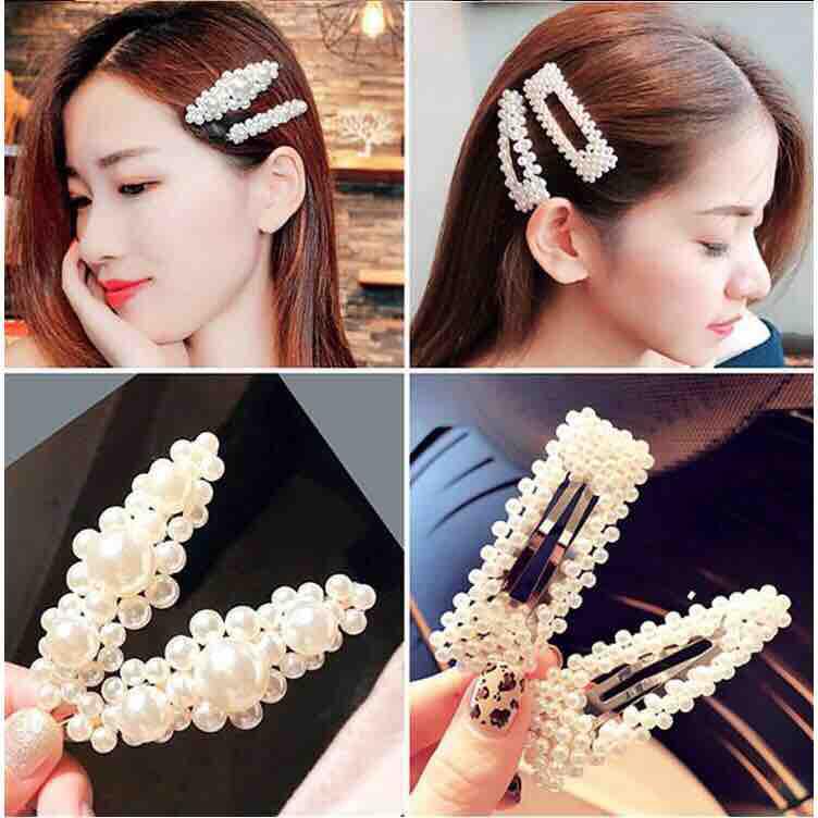 Set 4 kẹp tóc ngọc trai mẫu mới
