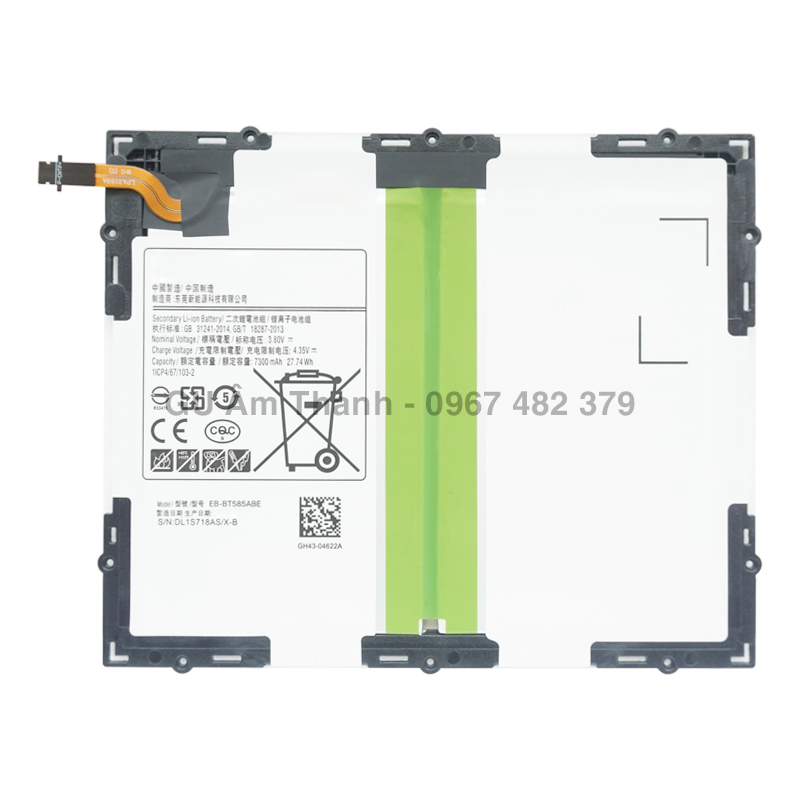 Pin cho samsung galaxy tab a6 10.1 s-pen sm-p585 dung lượng 7300mah zin máy