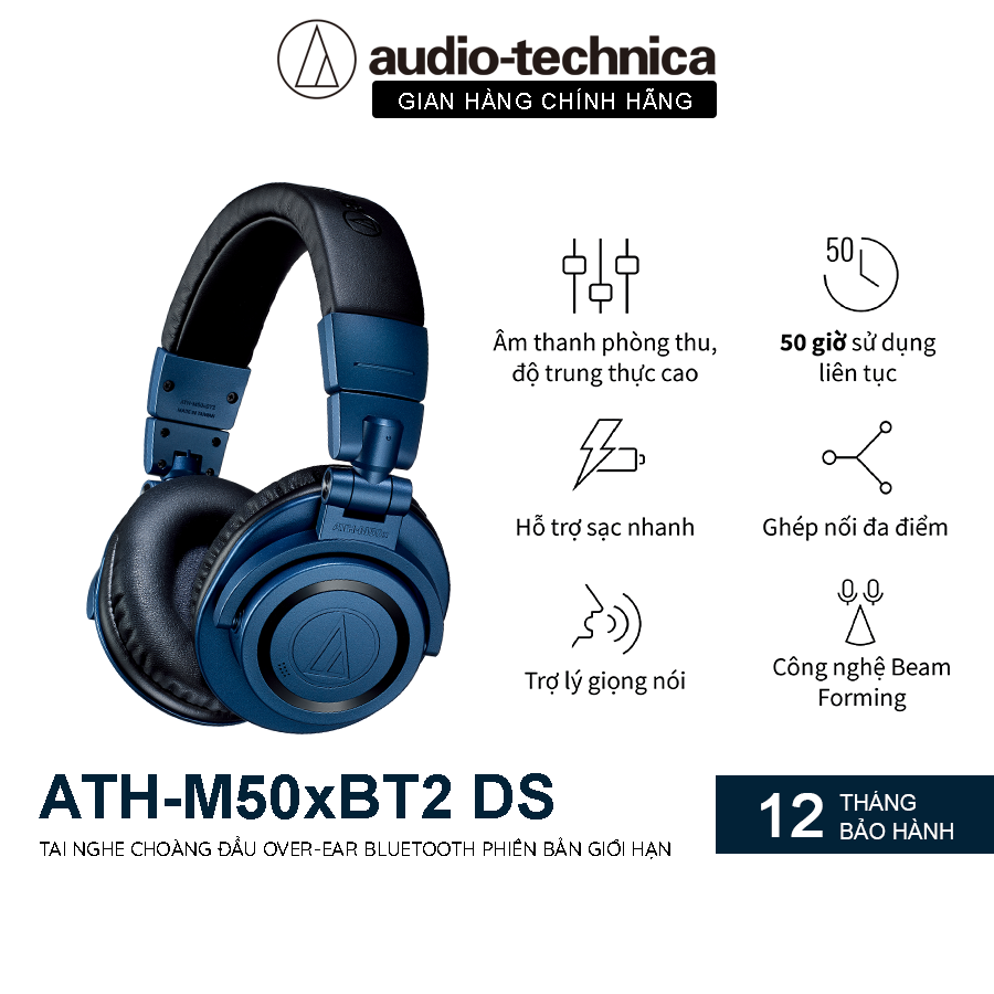 Tai nghe Over-ear Bluetooth Audio-technica ATH