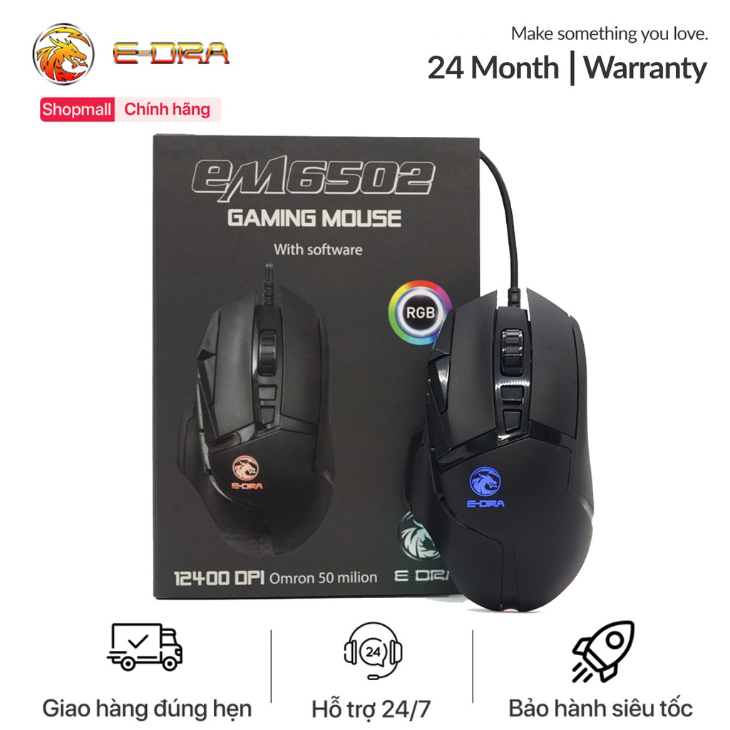 Chuột chơi game e-dra em6502 / em6502 pro