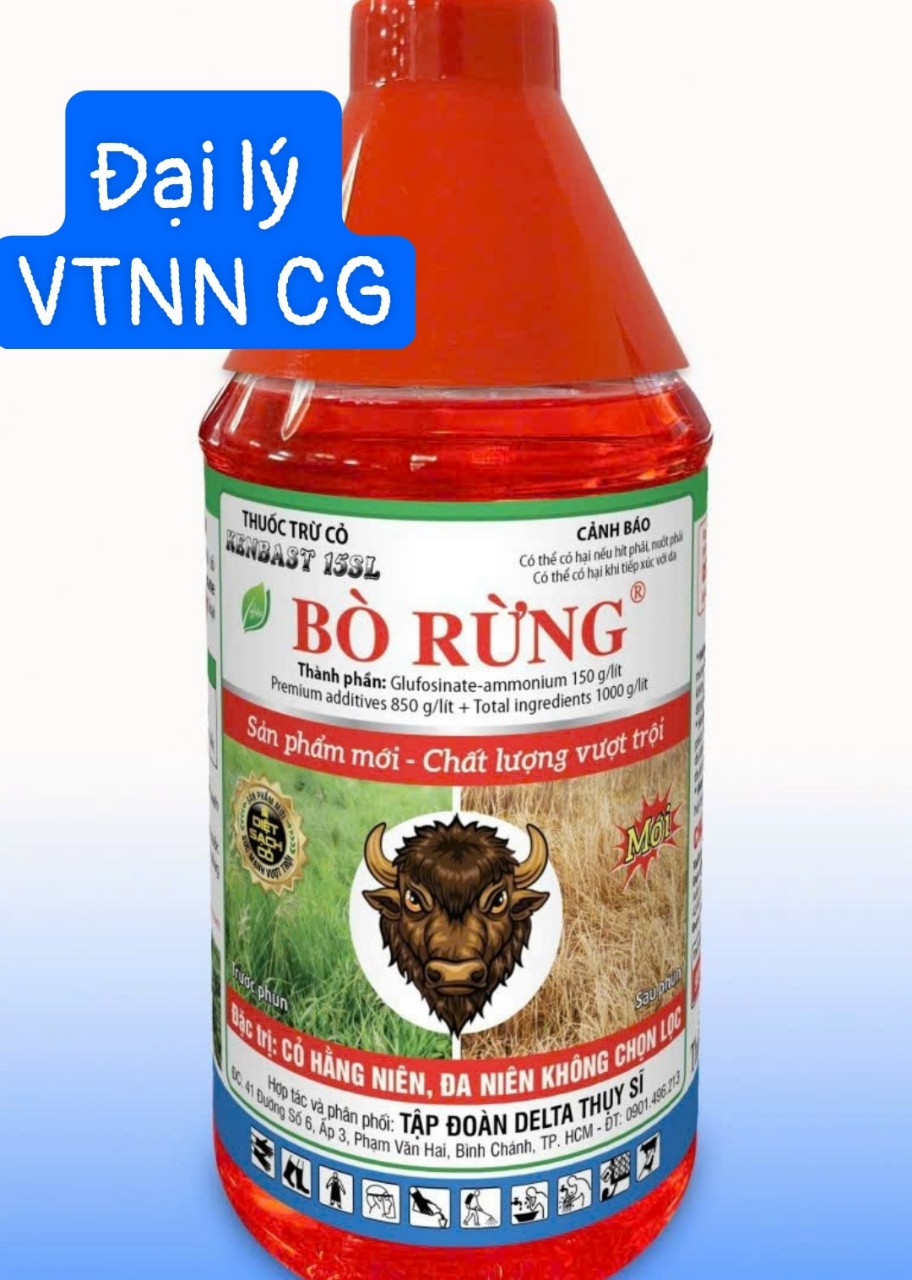 Thuốc trừ cỏ trâu rừng đen bò rừng 900ml nước đỏ 150sl mới diệt cỏ dại các loại