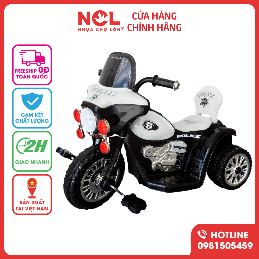 Xe 3 Bánh Trẻ Em Nhựa Chợ Lớn Police One Dành Cho Bé Từ 2 - 3 Tuổi - M1724A-X3B