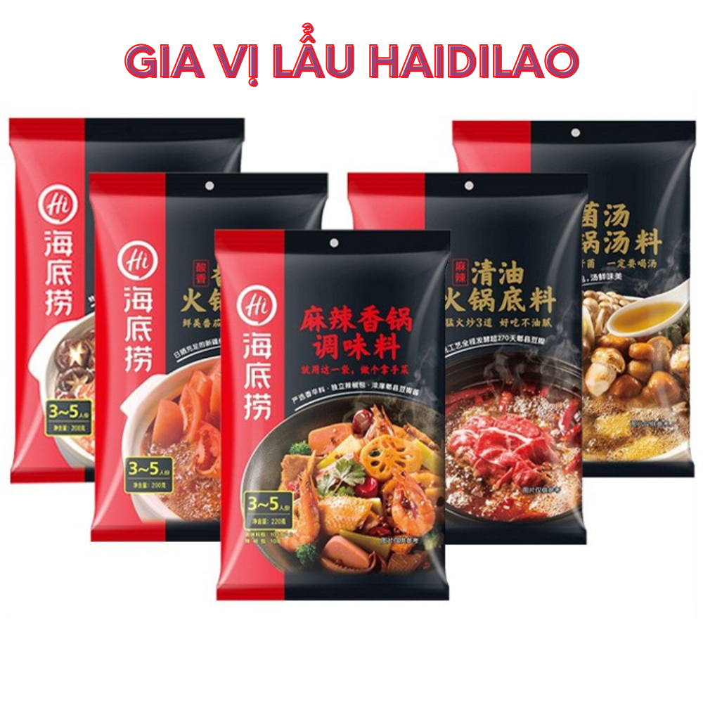 Cốt Lẩu Haidilao Thượng Hạng Gia vị Haidilao Cốt Lẩu Tứ Xuyên có Sẵn Nhiều vị Date Mới