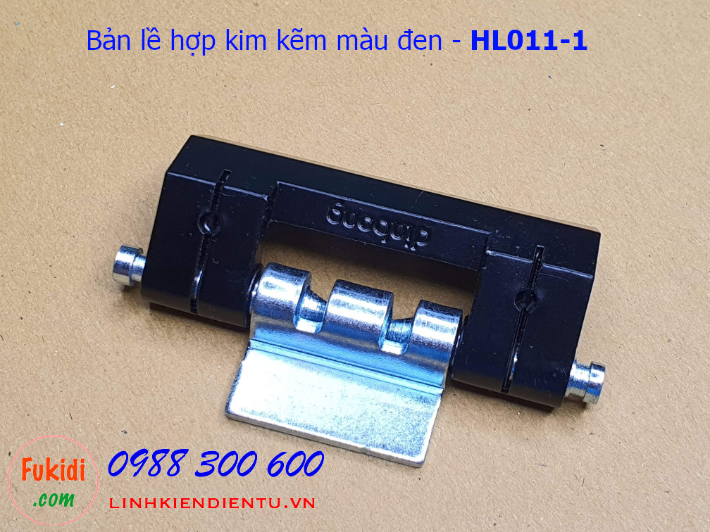 Bản lề tủ điện Hengzhu HL011-1, chất liệu hợp kim kẽm màu đen và xám dài 75mm