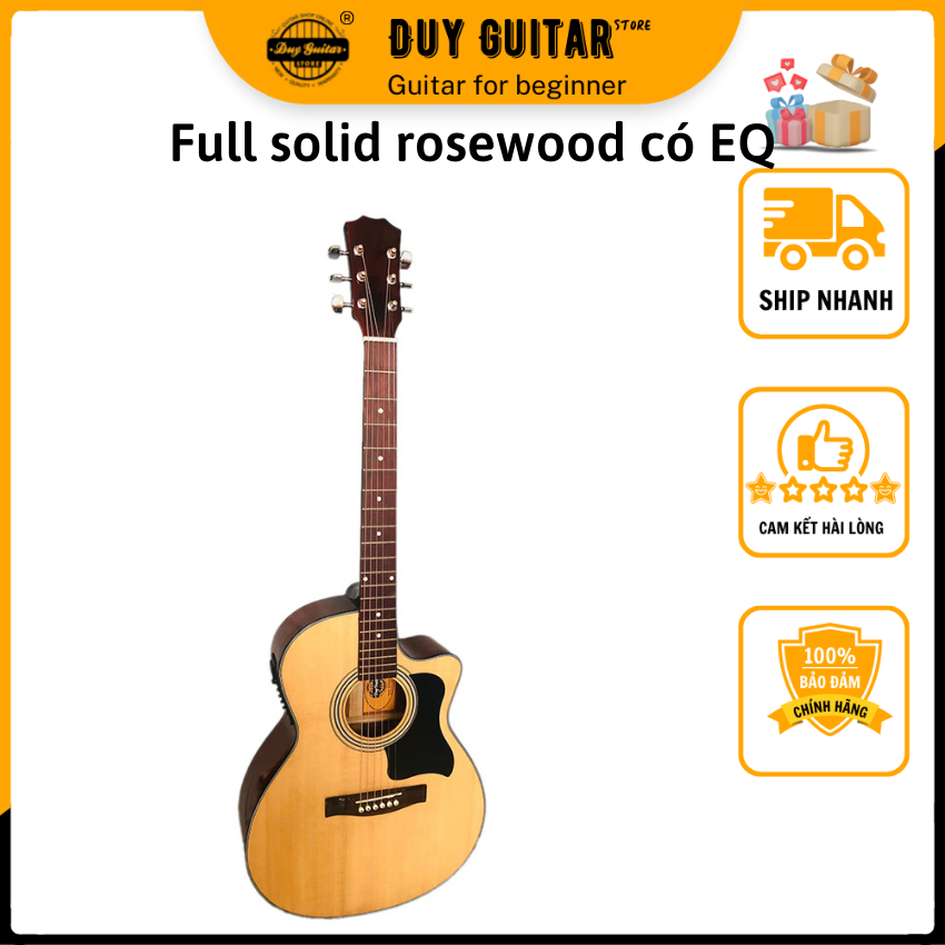 Đàn guitar Acoustic Có EQ DJ120X cho âm thanh ra loa tốt trong tầm giá dưới 2 triệu Đàn guitar gỗ thịt âm thanh vang tốt - Duy Guitar Store